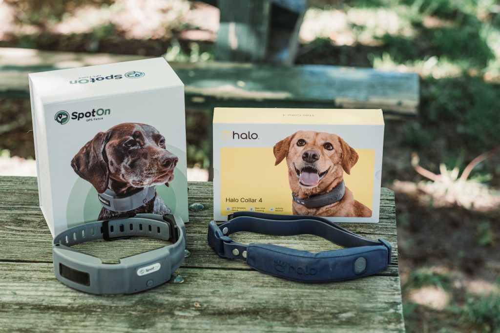 SpotOn and Halo collar side by side